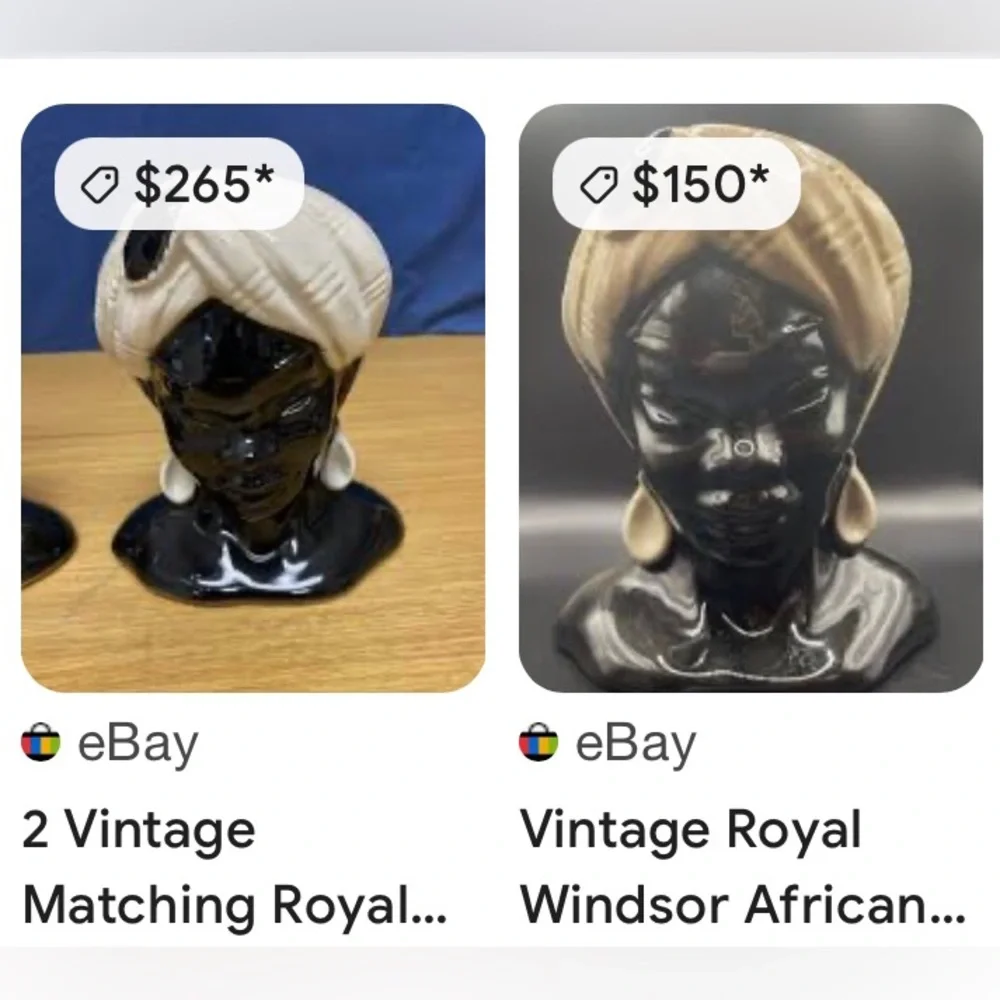 ROYAL WINDSOR Vintage  Blackamoor Ceramic Bust